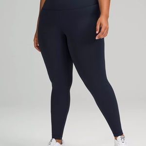 Wunder Train High-Rise Tight 28", Size 2, True Navy, NWT